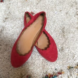J. Crew Size 8 Red Dress Flats
